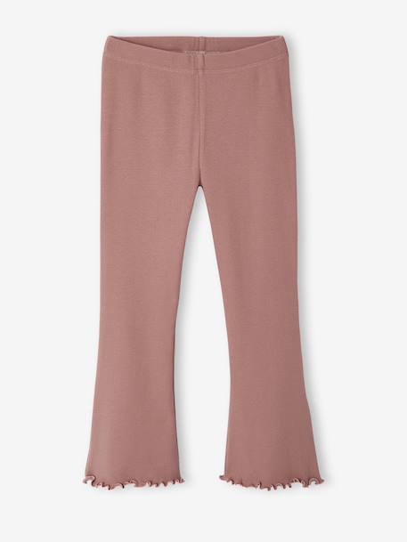 Printed Sweatshirt & Flared Leggings Set for Girls dusky pink 