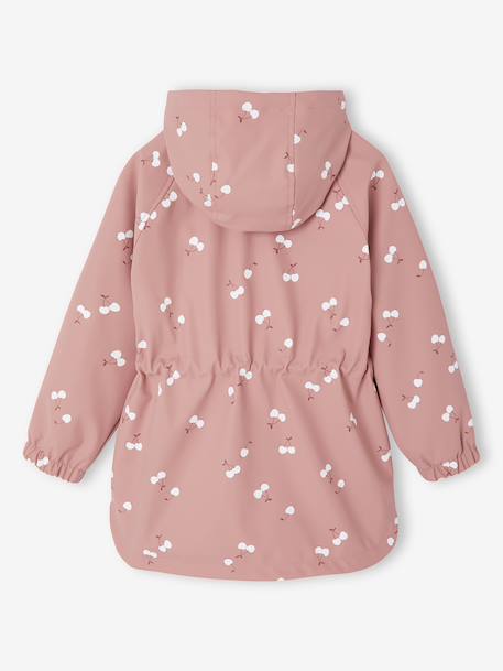 Hooded Raincoat with Magical Motifs for Girls blush+GREEN MEDIUM ALL OVER PRINTED+pale pink+rose+sky blue 