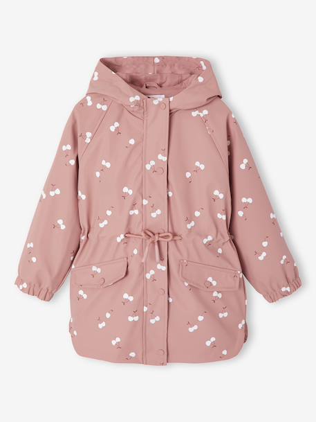 Hooded Raincoat with Magical Motifs for Girls blush+GREEN MEDIUM ALL OVER PRINTED+pale pink+rose+sky blue 