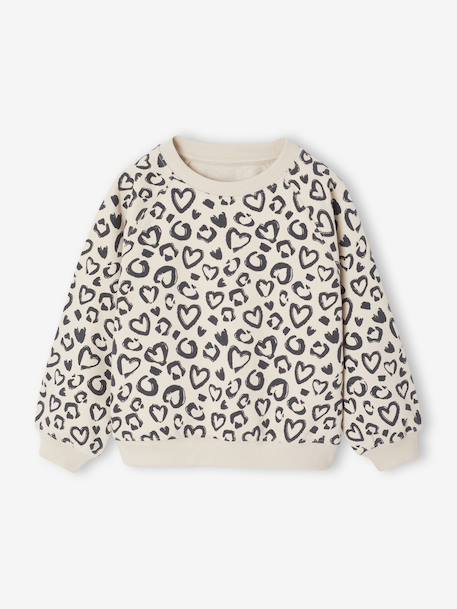 Printed Sweatshirt & Flared Leggings Set for Girls dusky pink 