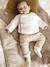 Sherpa Jumper with Front Button Fastening for Newborns ecru 