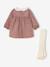 Velvet Dress + Tights Set for Newborns blush 