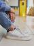Leather Trainers with Laces & Zip for Children set white 