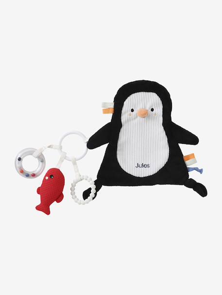 Penguin Comforter & Rattle, North Pole white 