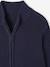 High Neck Long-Sleeved Cardigan for Boys green+navy blue 