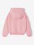 Cropped Sweatshirt with Zip, for Girls navy blue+rose 
