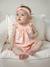 Printed Sleeveless Top + Shorts + Headband Ensemble for Baby Girls pale pink 