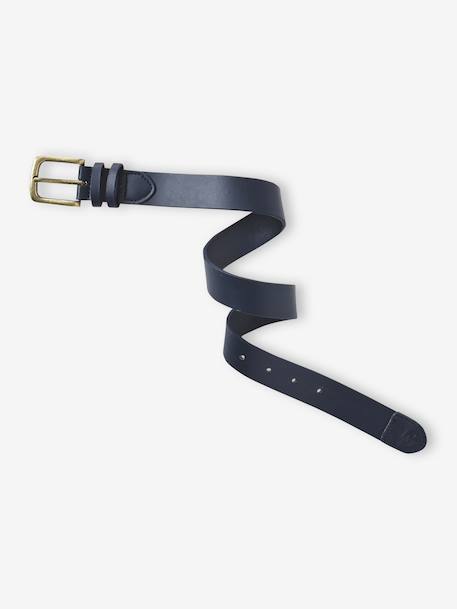 Classic Belt for Boys dark brown+navy blue 