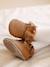 Elasticated, Lined Slippers in Soft Leather for Babies set brown 