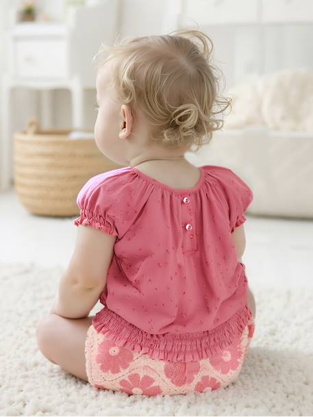 Plumetis Blouse for Babies strawberry 