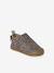 Indoor Shoes in Smooth Leather with Hook-&-Loop Strap, for Babies gold+printed beige 