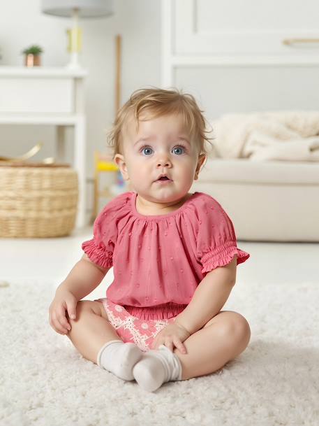 Plumetis Blouse for Babies strawberry 