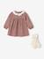 Velvet Dress + Tights Set for Newborns blush 