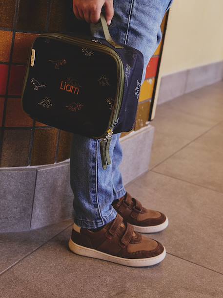 Leather Hook-&-Loop Trainers for Children, Designed for Autonomy brown 