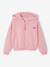 Cropped Sweatshirt with Zip, for Girls navy blue+rose 