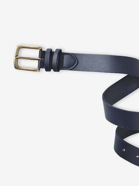 Classic Belt for Boys dark brown+navy blue 