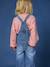 Wide-Leg Denim Dungarees for Girls black denim+denim grey+medium blue+stone 