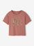 Short-Sleeved T-Shirt with Reversible Sequin Motif, for Girls dusky pink 