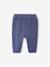 Fleece Cardigan + Trouser Set for Newborns blue+ecru 