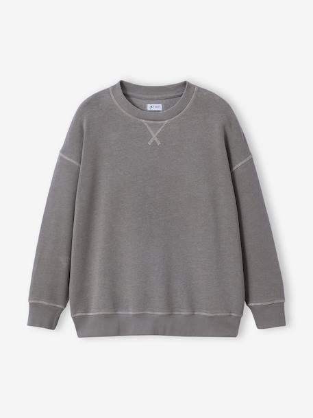 Pack of 2 Plain Long-Sleeved Sweatshirts for Boys, JONEN caramel 