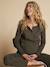 Set of 2 Loungewear Items in Pointelle Knit for Maternity & Nursing, ENVIE DE FRAISE khaki 