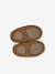 Elasticated, Soft Leather Slip-Ons for Babies printed brown+printed green+set brown 