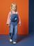Wide-Leg Denim Dungarees for Girls black denim+denim grey+medium blue+stone 