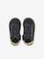 Lace-up and elasticated high-top leather trainers for babies navy blue 