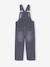 Wide-Leg Denim Dungarees for Girls black denim+denim grey+medium blue+stone 