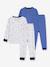 Pack of 2 Printed Cotton Pyjamas for Children, PETIT BATEAU blue 