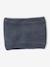 Boys' beanie + snood + mittens/gloves 'Outdoor' set grey blue+khaki 