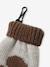 Chullo Jacquard Bear Hat, Snood & Mittens Set marl beige 