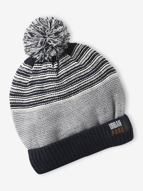 Urban Park beanie + snood + mittens/gloves set for boys marl grey 