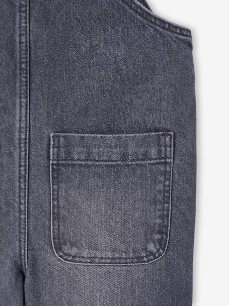 Wide-Leg Denim Dungarees for Girls black denim+denim grey+medium blue+stone 