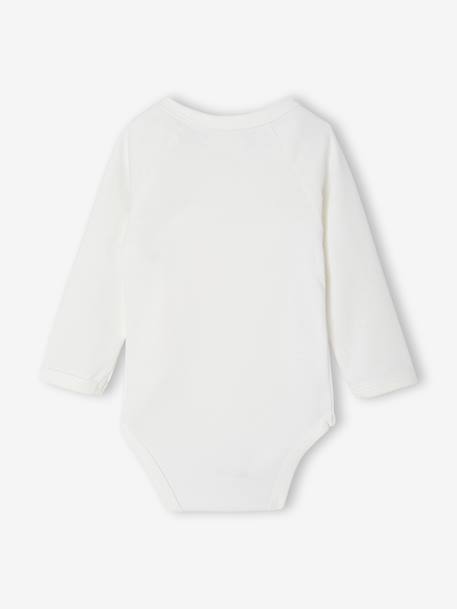 Set of 7 unisex newborn bodysuit week with ENVIE DE FRAISE messages ecru 