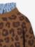 Leopard chambray baby jumper brown 