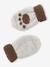 Chullo Jacquard Bear Hat, Snood & Mittens Set marl beige 