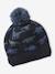 'Dinos' Beanie + Snood + Mittens/Gloves Set for Boys navy blue 