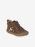 Soft leather lace-up ankle boots for baby's first steps brown+dark brown+fuchsia+golden yellow+rose 