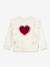 Printed Cotton Sweatshirt with Frills for Girls, PETIT BATEAU ecru 