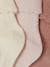 Pack of 3 pairs of baby girls' socks pale pink 