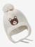 Chullo Jacquard Bear Hat, Snood & Mittens Set marl beige 