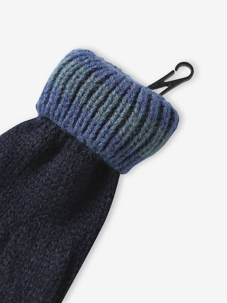 'Dinos' Beanie + Snood + Mittens/Gloves Set for Boys navy blue 