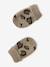 Leopard Heart Beanie, Snood & Mittens Set for Babies taupe 