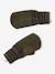 Striped Set for Boys: Beanie + Snood + Mittens/Gloves chambray blue+khaki 