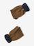 Boy's twisted set: beanie + snood + mittens/gloves ochre 