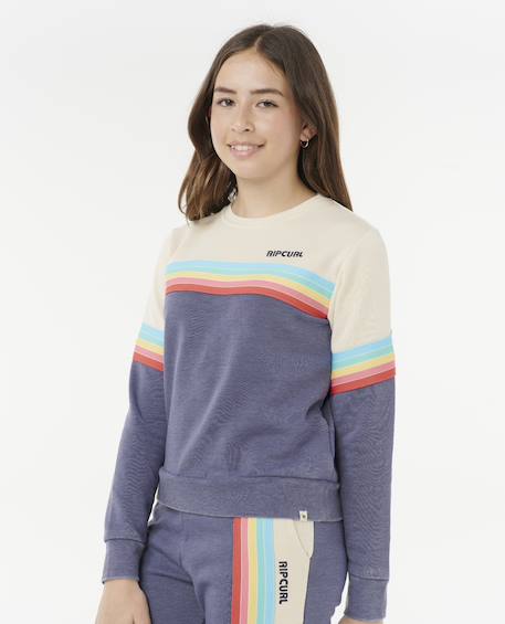 RIP CURL girl's Surf Revival Crew sweatshirt navy blue 
