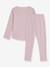 Cotton 1x1 rib pyjamas for children PETIT BATEAU rose 