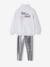Metallic Sportswear Set for Girls: Sweatshirt & Leggings marl grey 