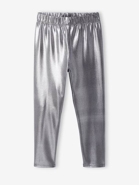 Metallic Sportswear Set for Girls: Sweatshirt & Leggings marl grey 